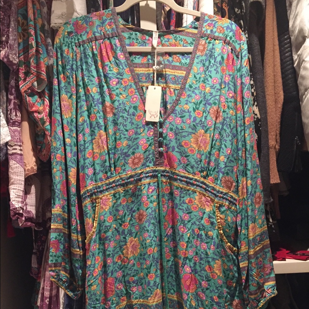 BNWT FT turquoise play dress size L